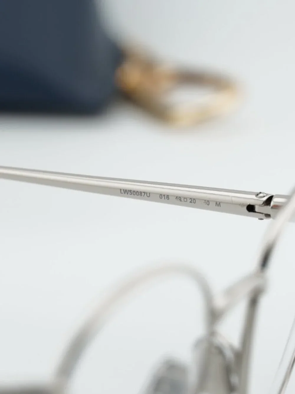 Loewe LW50087U 016 Square Eyeglasses - Shiny Palladium 49mm